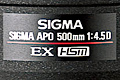 Sigma APO 500 F/4.5 EX HSM